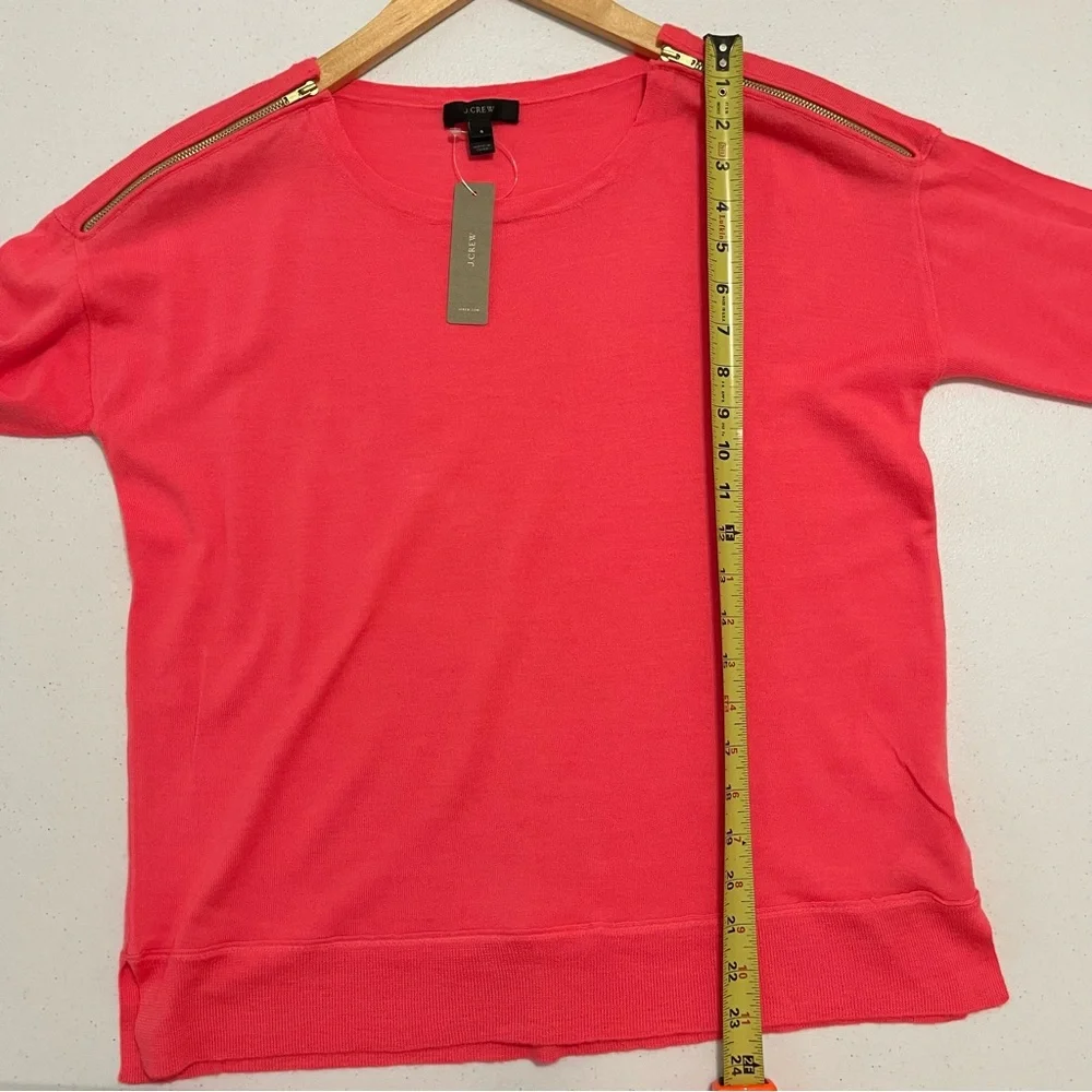 J. Crew Wool Zipper Shoulder Sweater NWT Small
